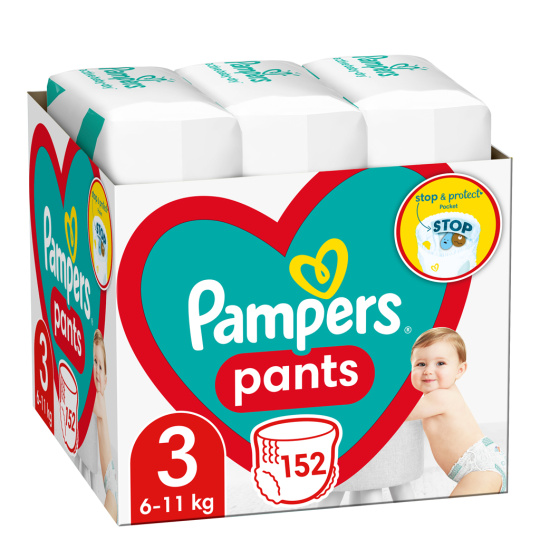 PAMPERS Pants kalhotky plenkové 3 (152 ks) 6-11 kg