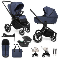 MUUVO Kočárek kombinovaný Quick 4.0 Azure blue set 2v1 + CYBEX Aton B2 i-Size + základna