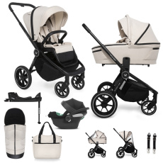 MUUVO Kočárek kombinovaný Quick 4.0 Desert sand set 2v1 + CYBEX Aton B2 i-Size + základna