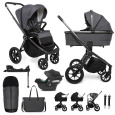 MUUVO Kočárek kombinovaný Quick SE 2 Diamond graphite set 2v1 + CYBEX Aton B2 i-Size + základna