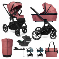 MUUVO Kočárek kombinovaný Slick 2.0 set 2v1 Pure pink + CYBEX Aton B2 i-Size + základna