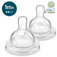 Philips AVENT Dudlík na láhev Anti-colic pomalý průtok 1m+, 2 ks+WW Soapberry 60ks