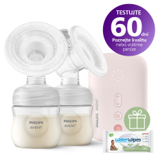 Philips AVENT Odsávačka mateřského mléka elektrická DUO SCF397/31+WW Soapberry 60ks