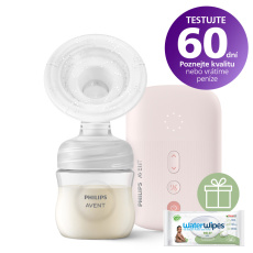 Philips AVENT Odsávačka mateřského mléka elektronická Single SCF395/11+WW Soapberry 60ks