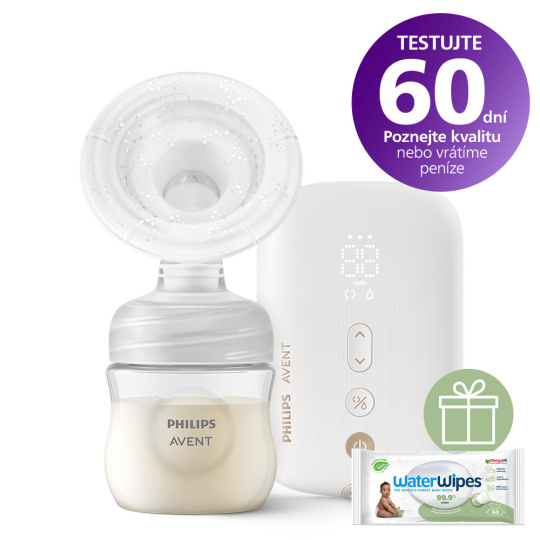 Philips AVENT Odsávačka mateřského mléka elektrická Premium nabíjecí SCF396/31+WW Soapberry 60ks