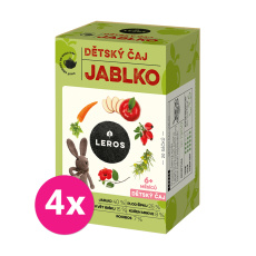 4x LEROS Čaj dětský Jablko 20x2g