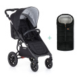 VALCO BABY Kočárek sportovní Sport Trend 4 Ash Black + PETITE&MARS fusak Jibot ZDARMA