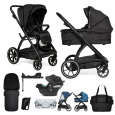 MUUVO Kočárek kombinovaný Trick set 2v1 Jet black + CYBEX Aton B2 i-Size + základna