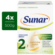 4x SUNAR Sensitive 2 Mléko pokračovací 500 g, 6m+