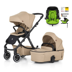 PETITE&MARS Kočárek kombinovaný ICON 2v1 Mocha Beige LITE AIR + KIDDY Evoluna i-size 2 + základna