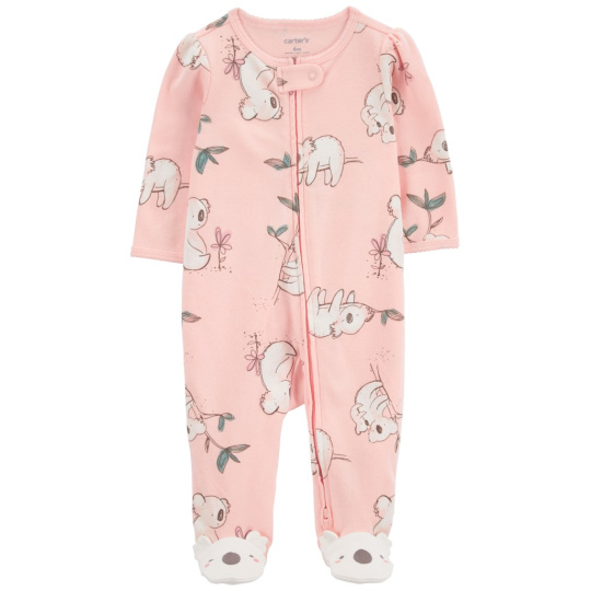 CARTER'S Overal na zip Sleep&Play Pink Koala holka 9m/vel. 74