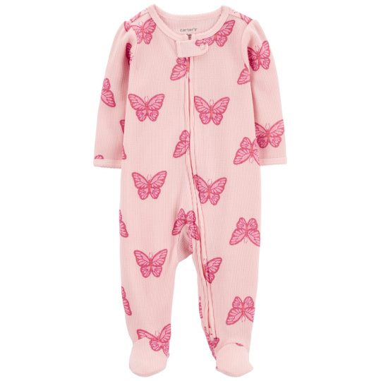 CARTER'S Overal na zip Sleep&Play Pink Butterfly holka 6m/vel. 68