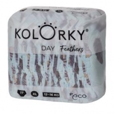 KOLORKY DAY Pleny jednorázové eko, peří XL (12-16 kg) 17 ks