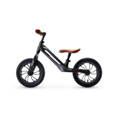 QPLAY Odrážedlo Racer air (Titanium) Black/ Brown, věk 3 - 6 let, do 30 kg