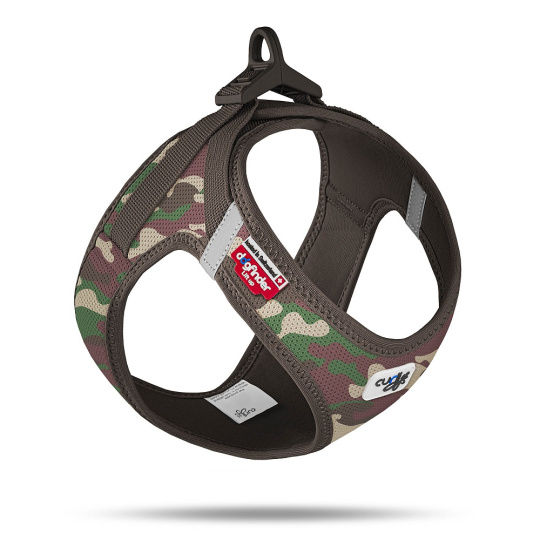 CURLI Postroj pro psy se sponou Air-Mesh Camo, XL, 12-18 kg