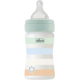 CHICCO Láhev kojenecká Well-being silikon 150 ml kluk