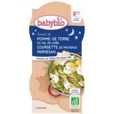 BABYBIO Příkrm brambory s cuketou, creme fraiche a parmezánem 2x 200 g