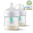 Philips AVENT Láhev Natural Response s ventilem AirFree 125 ml, 0m+, 2 ks+WW Soapberry 60ks