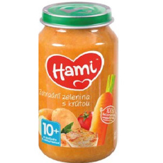 HAMI Príkrm masovo-zeleninový Zahradní zelenina s krůtou 250 g