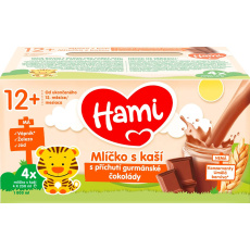 HAMI mlíčko s kaší s příchutí gurmánské čokolády 4x250 ml