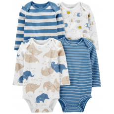 CARTER'S Body dlouhý rukáv Blue Animals chlapec 4ks PRE/ vel. 46