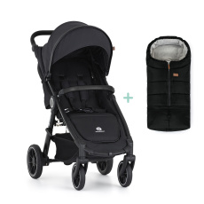 PETITE&MARS Kočárek sportovní Street2 RWS Black Perfect Black + PETITE&MARS fusak Jibot ZDARMA