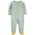 CARTER'S Overal na zip Sleep&Play Green Floral Bee holka 3m/vel. 62