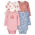 CARTER'S Body dlouhý rukáv Pink/Blue Floral holka 4ks 24m/vel. 92