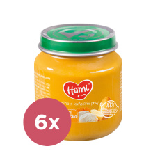 6x HAMI Zelenina s kuřecím masem (125 g) - maso-zeleninový příkrm