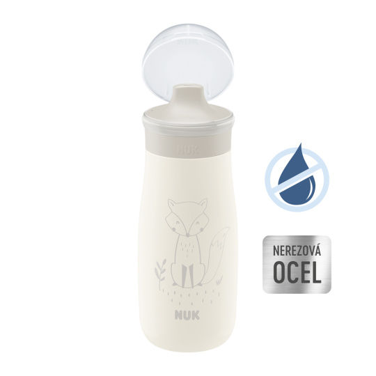 NUK Láhev Mini-Me Sip nerezová - béžová 300ml, 9m+