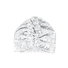 ENIE BABY Čepice dětská turban Grey Leaves Uni 12-16m