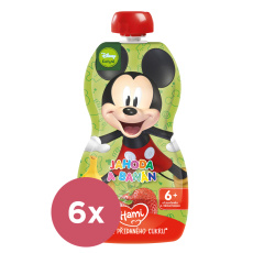 6x HAMI Kapsička ovocná Mickey Jahoda a banán 110g, 6+