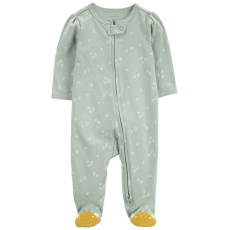 CARTER'S Overal na zip Sleep&Play Green Floral Bee holka 9m/vel. 74