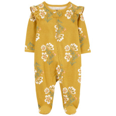 CARTER'S Overal na zip Sleep&Play Mustard Floral holka 6m/vel. 68