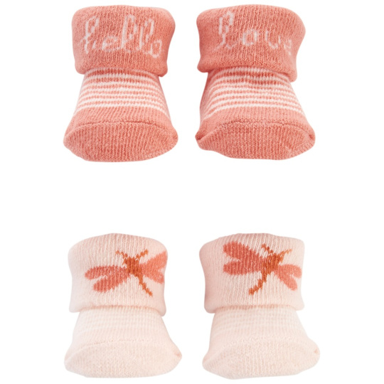 CARTER'S Ponožky Pink Stripe Dragonfly holka LBB 2 ks, NB/vel. 56