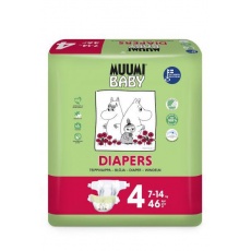 MUUMI Baby 4 Maxi 7–14 kg (46 ks), eko pleny