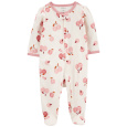 CARTER'S Overal na zip Sleep&Play Ivory Apple holka 9m/vel. 74