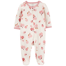 CARTER'S Overal na zip Sleep&Play Ivory Apple holka 9m/vel. 74