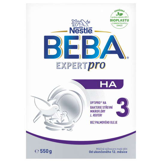 BEBA EXPERTpro HA 3 Výživa mléčná pro malé děti, 550 g