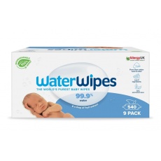 9x WATERWIPES Vlhčené ubrousky bez obsahu plastů 60 ks ( 540 ks )