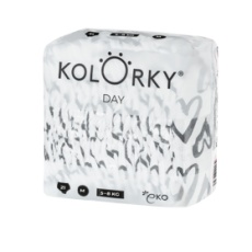 KOLORKY DAY Pleny jednorázové eko, srdce M (5-8 kg) 21 ks