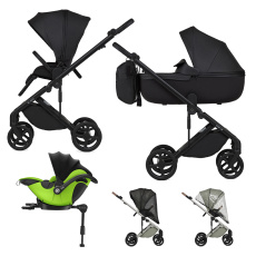 ANEX Kočárek kombinovaný Eli Midnight + KIDDY Evoluna i-size 2 + základna