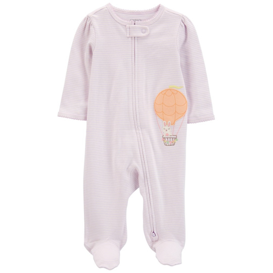 CARTER'S Overal na zip Sleep&Play Lilac Stripe holka 3m/vel. 62