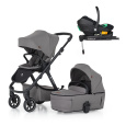 PETITE&MARS Kočárek kombinovaný ICON 2v1 Dove Grey LITE RWS + Core Pro i-Size Black Grey + Báze