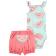 CARTER'S Set 2dílný body na ramínka, kraťasy Pink Watermelon holka 24m