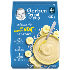 GERBER Kaše mléčná cereal banánová Dobrou noc 230 g