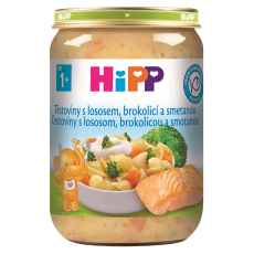 HiPP Těstoviny s lososem, brokolicí a smetanou od 1 roku, 250 g