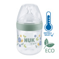 NUK Láhev kojenecká For Nature s kontrolou teploty, zelená 150 ml