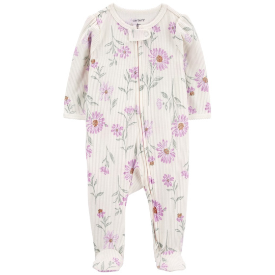 CARTER'S Overal na zip Sleep&Play Ivory Floral holka 9m/vel. 74