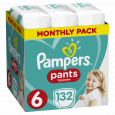 PAMPERS Activ Baby-Dry Pants Kalhotky plenkové jednorázové 6 (15+ kg) 132 ks - MĚSÍČNÍ ZÁSOBA